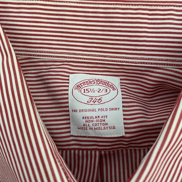 Brooks Brothers Original Polo Shirt 346 Size 15 1/2 - 2/3 - Picture 3 of 8